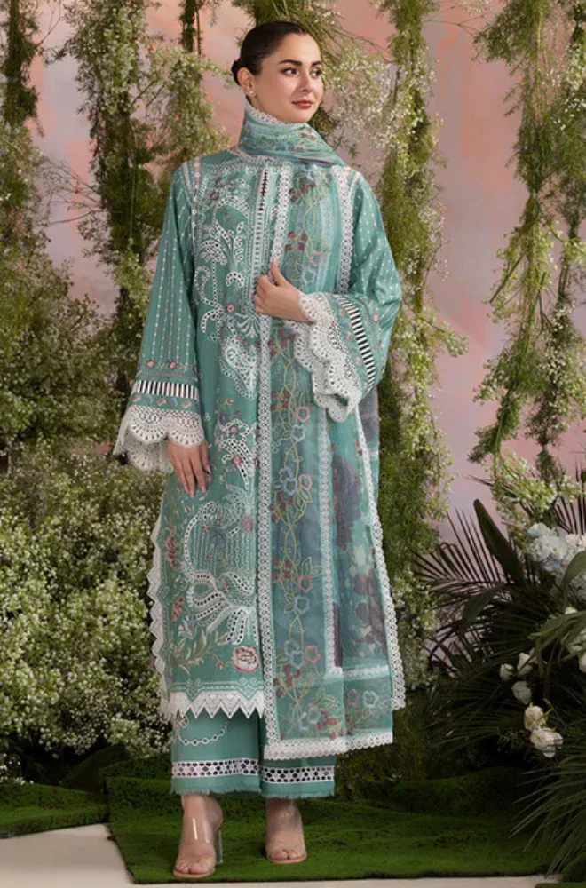 3 Piece Chickenkari Embroidered Lawn Suit UR18