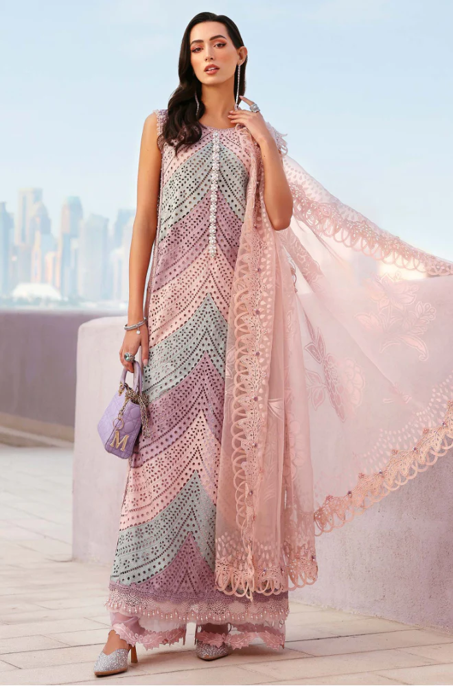 3 Piece Chickenkari Embroidered Lawn Suit UR14