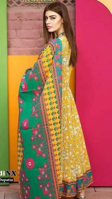 Urban Lawn Digital Printed 3 Piece Dress