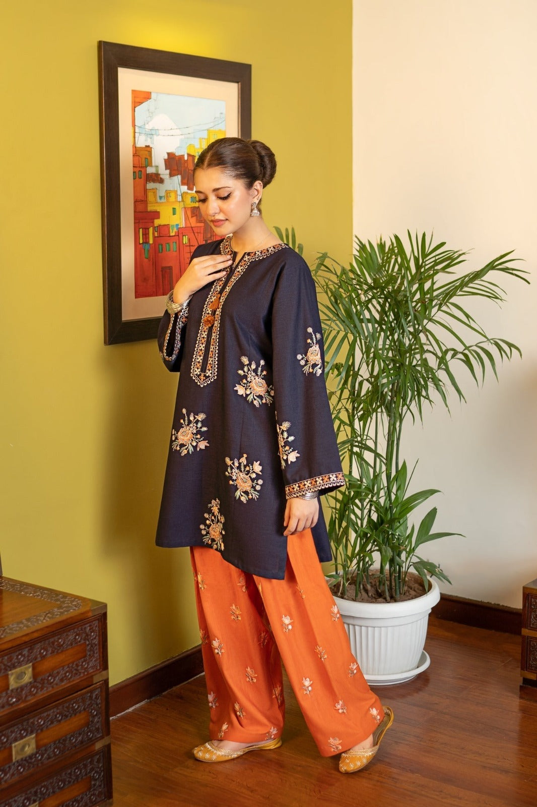 Maria B 2 Piece Luxury Lawn Embroidered dress with Emb Trouser WC1297