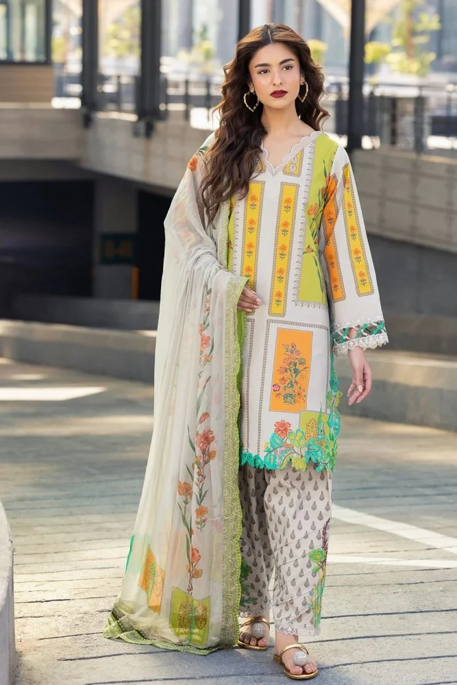 Charizma Printed Lawn 3 Piece Suit with Sticky Munar Dupatta WC1284