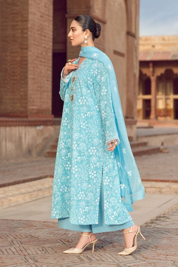 Bareeze Embroidered Shirt and chiffon dupatta lawn dress 3PC WC209