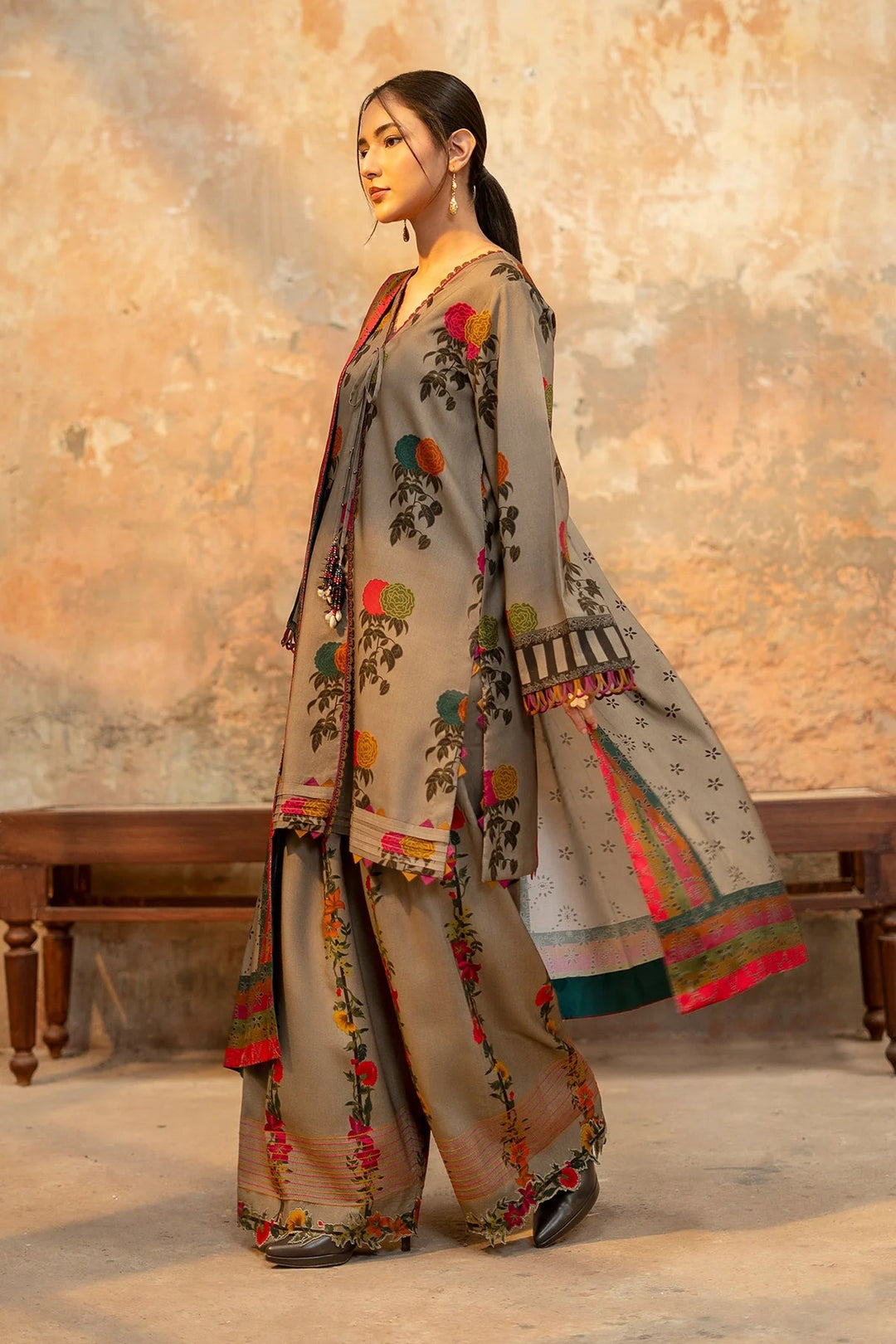 Charizma 3 Piece Lawn Printed Dress with Munar Dupata WC1249