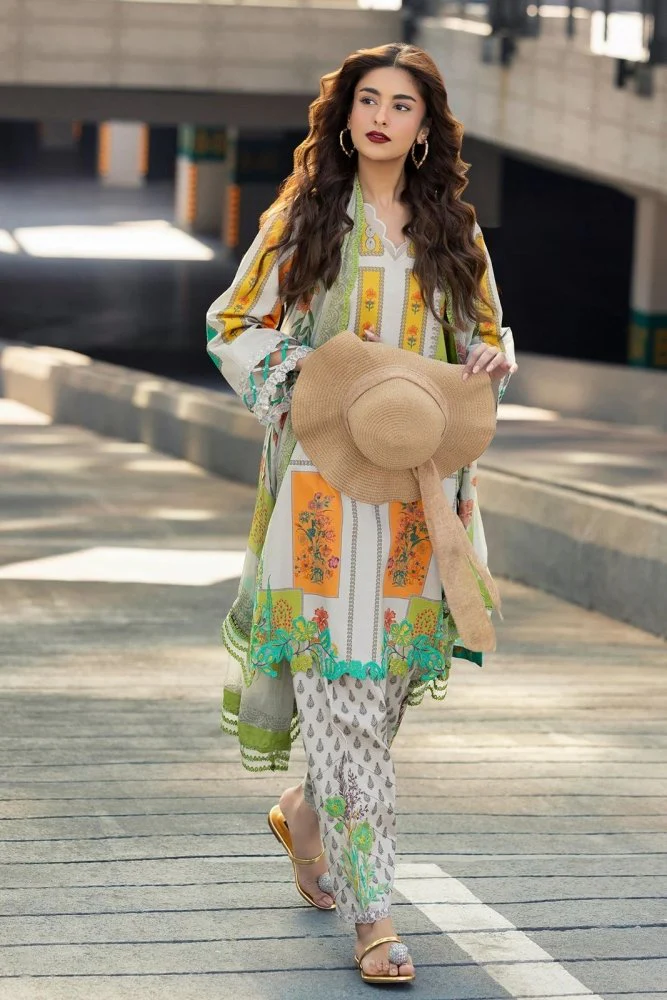 Charizma Printed Lawn 3 Piece Suit with Sticky Munar Dupatta WC1284