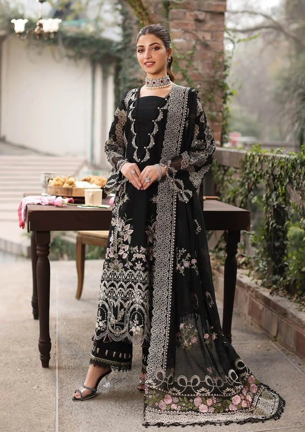 KAHF 3 Piece Embroidered Lawn Shirt with Emb Chiffon Dupatta WC1296