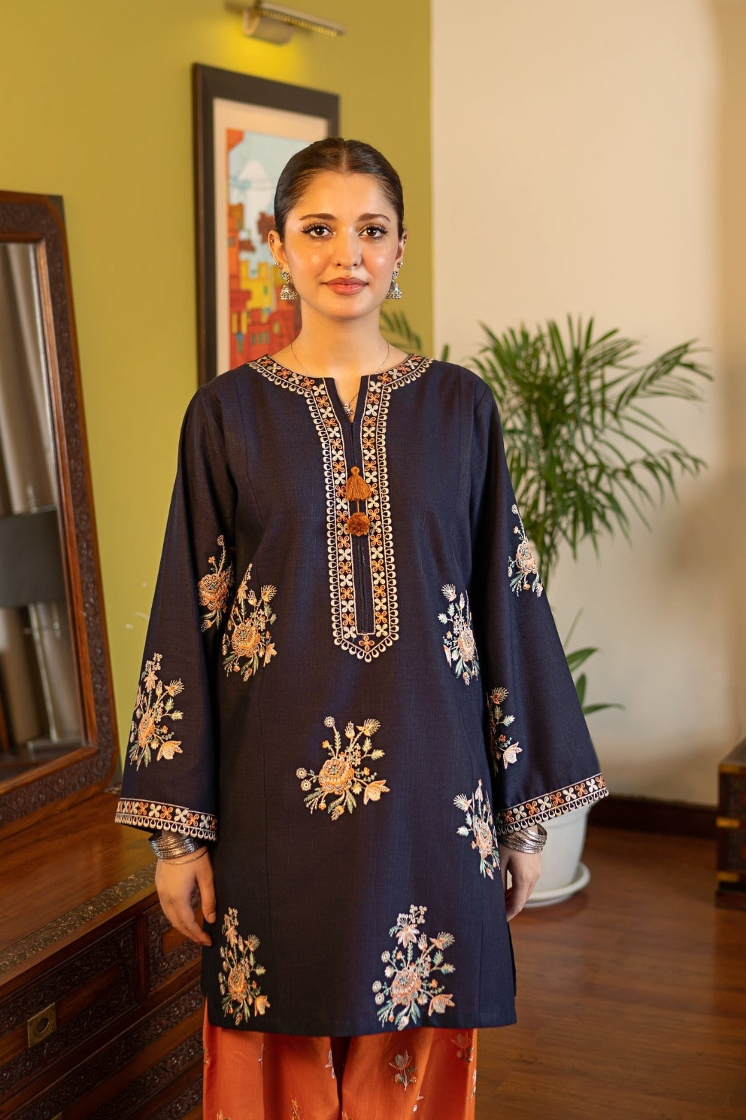 Maria B 2 Piece Luxury Lawn Embroidered dress with Emb Trouser WC1297
