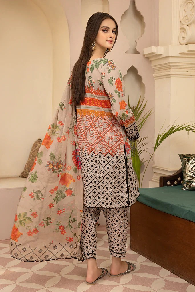 Charizma 3 Piece Digital Printed Lawn Dress with Munar Dupata WC700