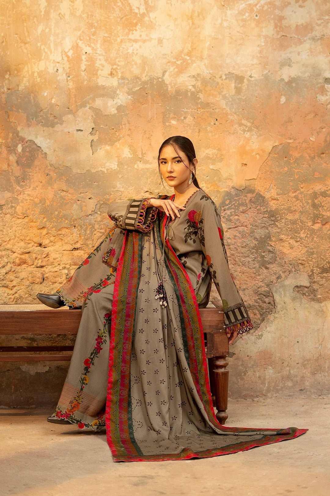 Charizma 3 Piece Lawn Printed Dress with Munar Dupata WC1249