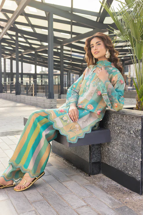 Charizma Printed Lawn 3 Piece Suit with Sticky Munar Dupatta WC1331