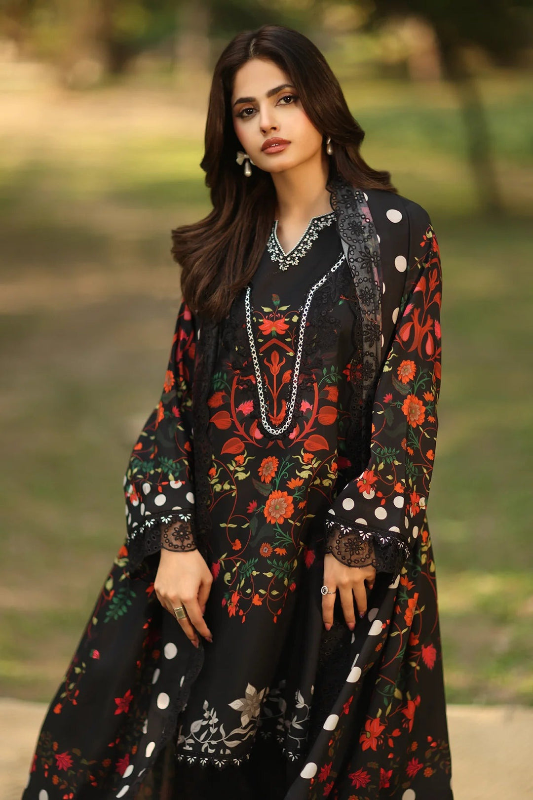 Charizma Printed Lawn 3 Piece Suit with Sticky Munar Dupatta WC1253